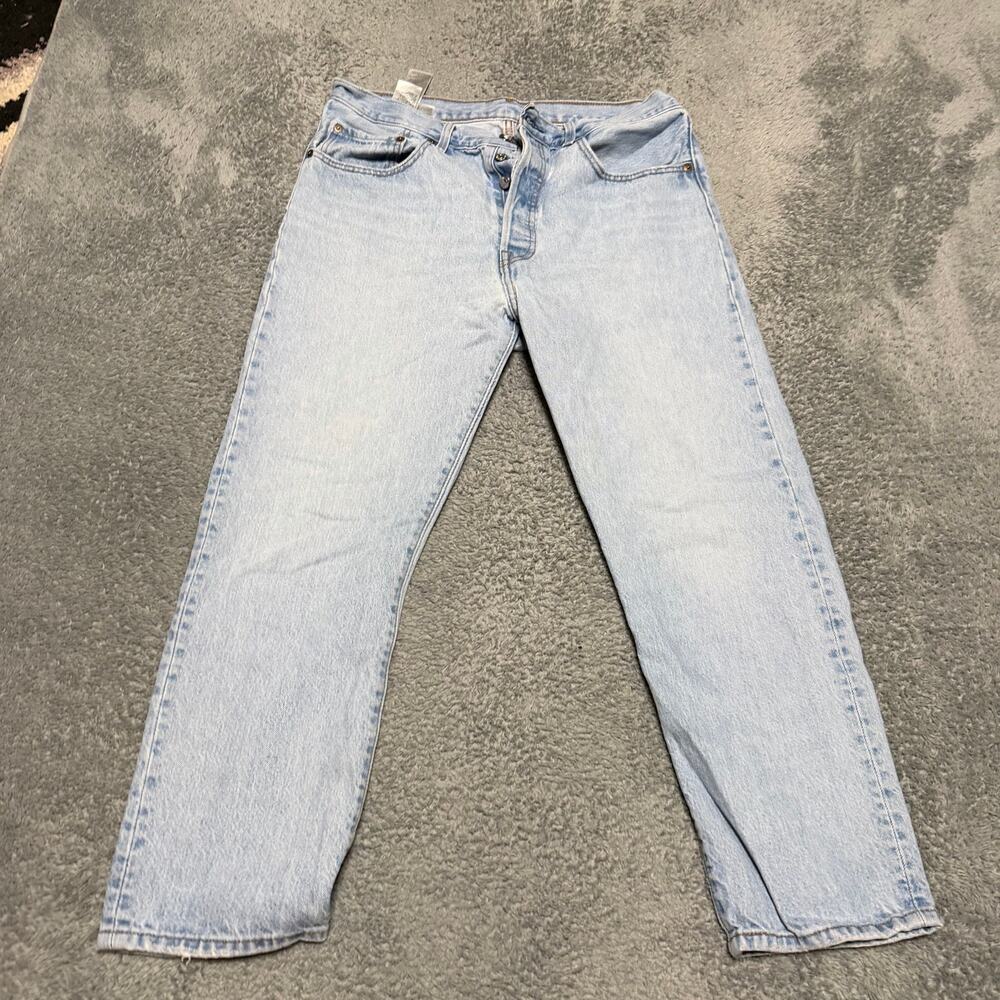 Levi’s 502 Jeans Womens 31 x26 (33x25.5) Cropped High Rise Blue Denim